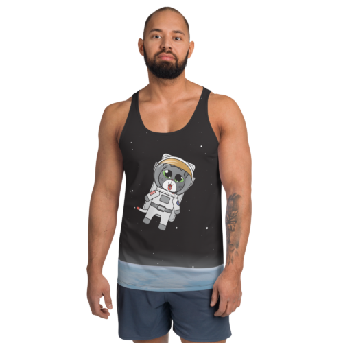 Lonely Catstronaut Tank Top Front
