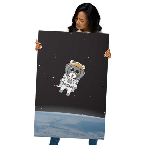 Lonely Catstronaut Metal Print