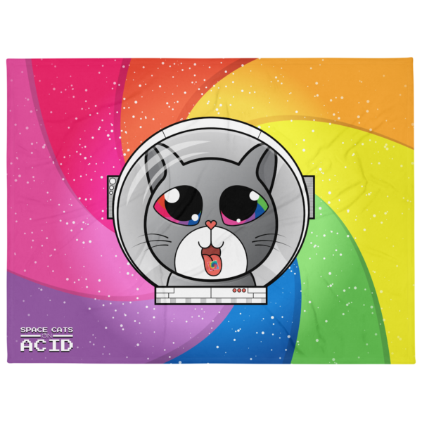 Space Cats Rainbow Throw