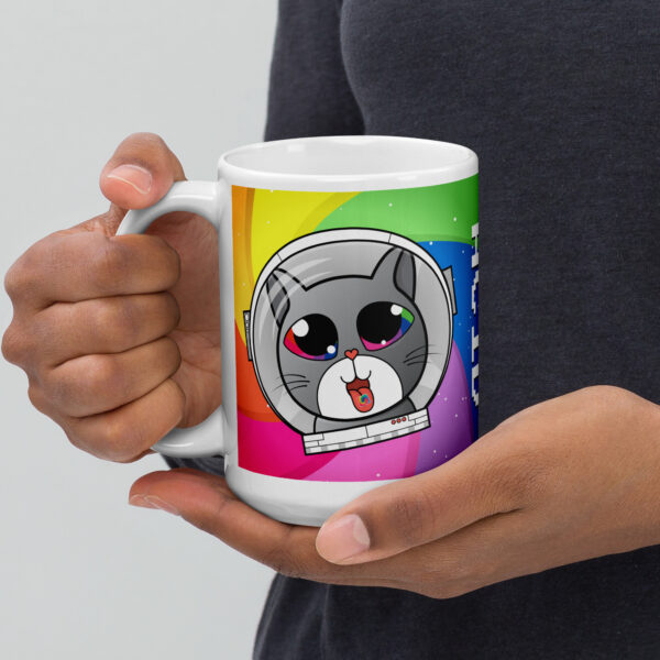 Rainbow Cat Mug Front